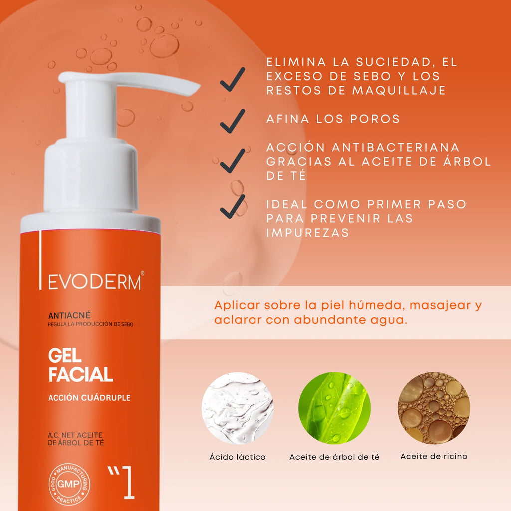EVODERM 3-in-1 Facial Set — Cleanser + Toner + Niacinamide & Retinol Serum