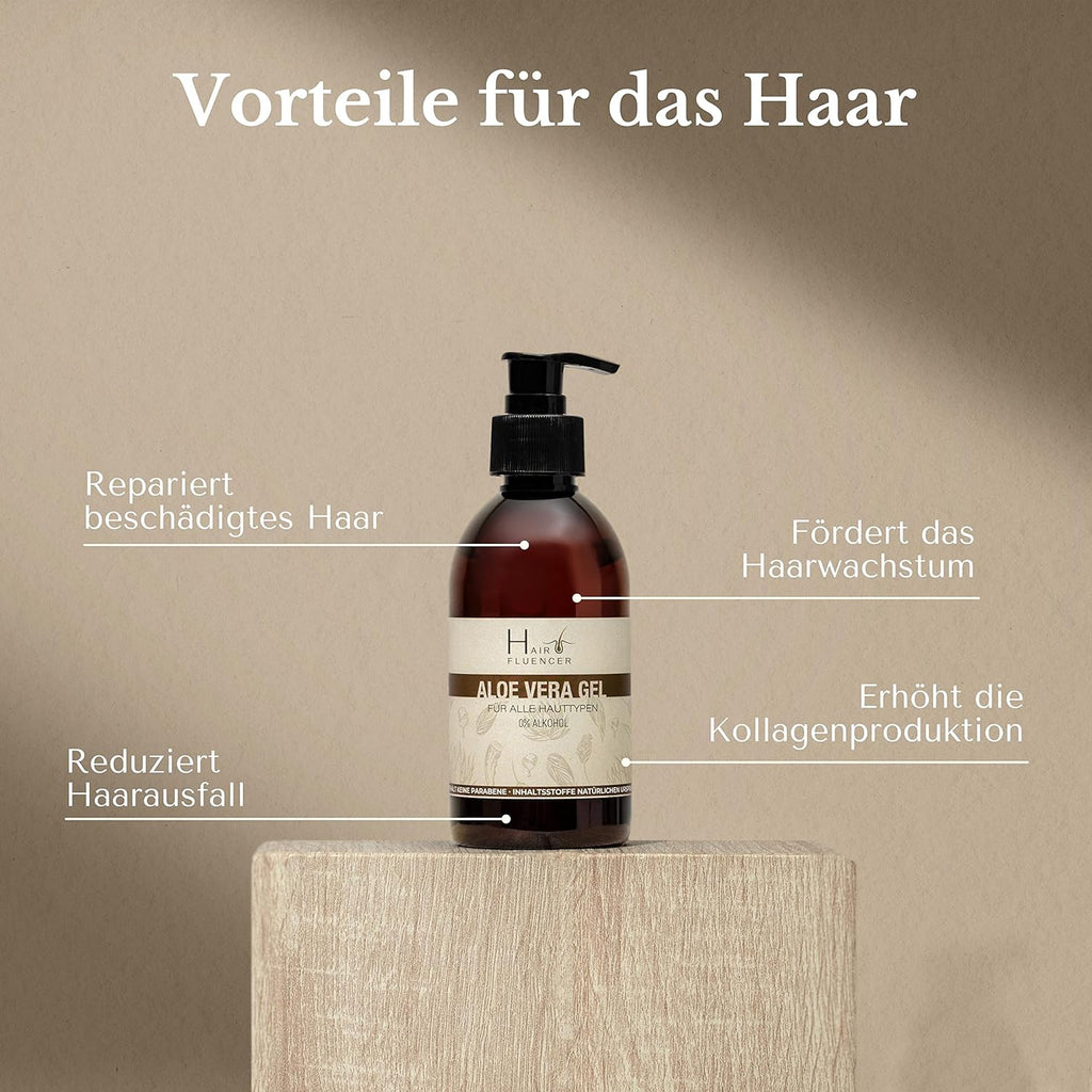 Organic Aloe Vera Gel 250ml — Natural Multipurpose Moisturiser | Paraben-Free & Alcohol-Free