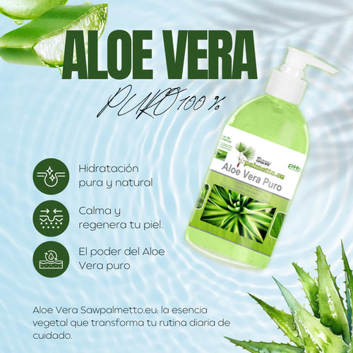 Aloe Vera Puro Natural 100% — Gel Hidratante para Piel y Cabello