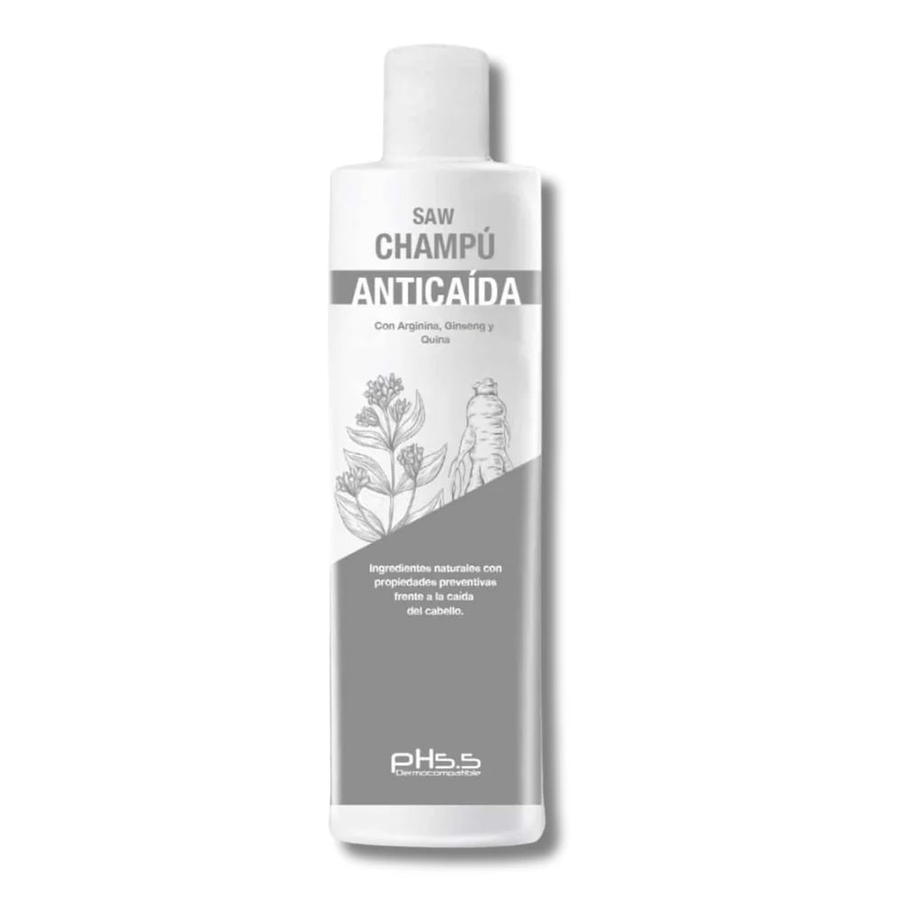 Champú Anti-Caída pH 5.5 con Arginina, Ginseng y Quina | Sin Parabenos