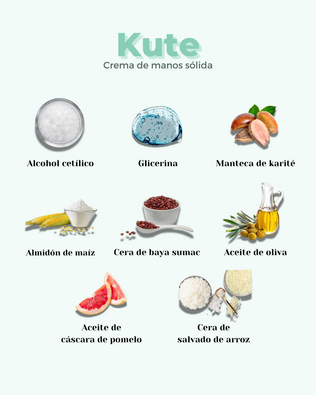 KUTE ECO Solid Hand Cream — Moisturising & Natural 40ml