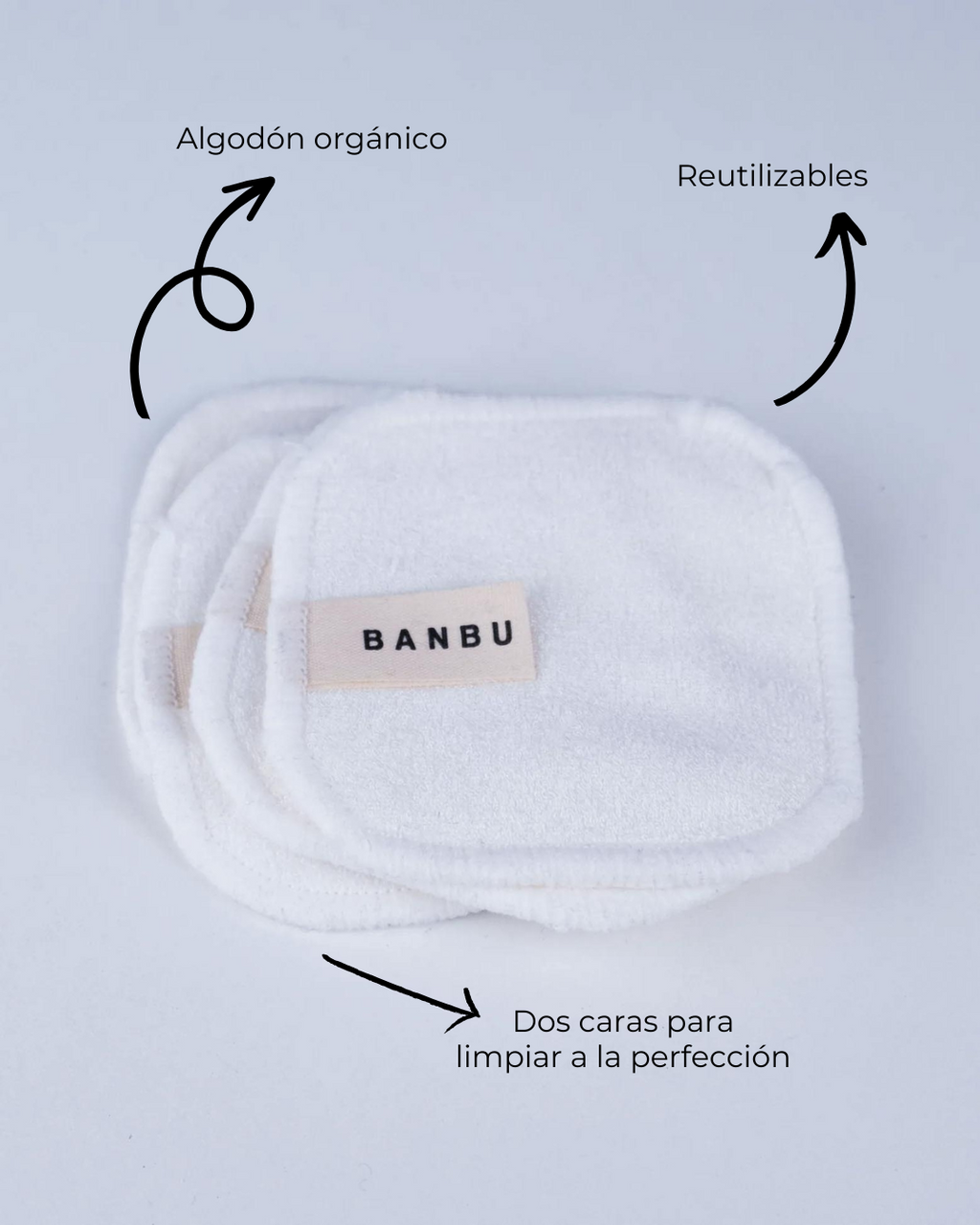 Reusable Makeup Remover Pads — Organic Cotton | Pack of 4 + Cotton Bag