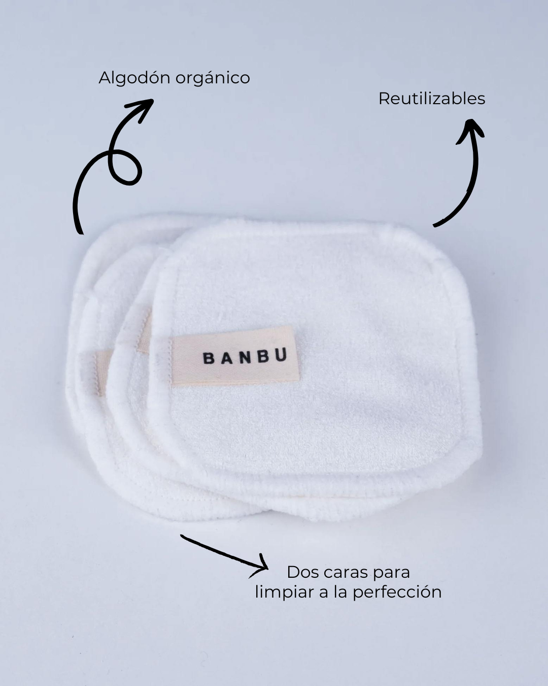 Reusable Makeup Remover Pads — Organic Cotton | Pack of 4 + Cotton Bag