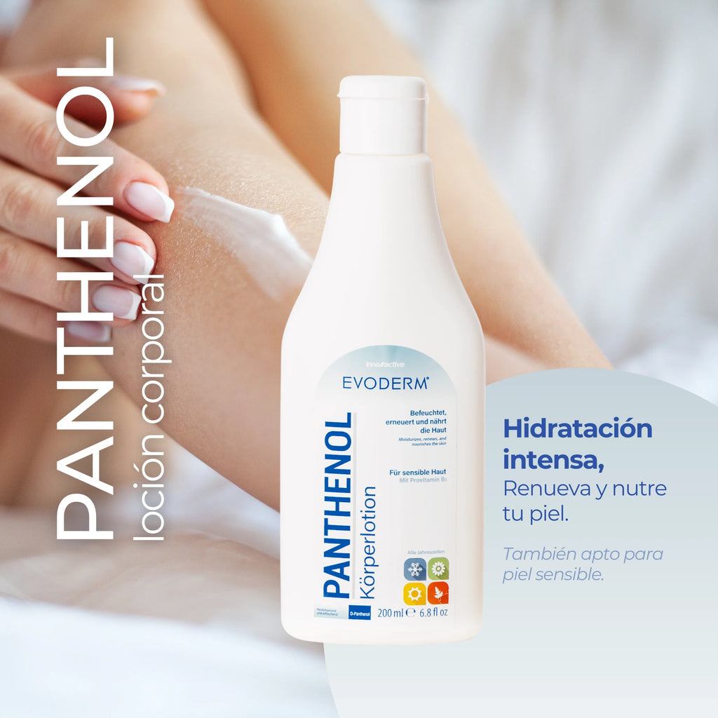 EVODERM Panthenol Loción Corporal 200ml — Hidratante para Piel Sensible con Provitamina B5