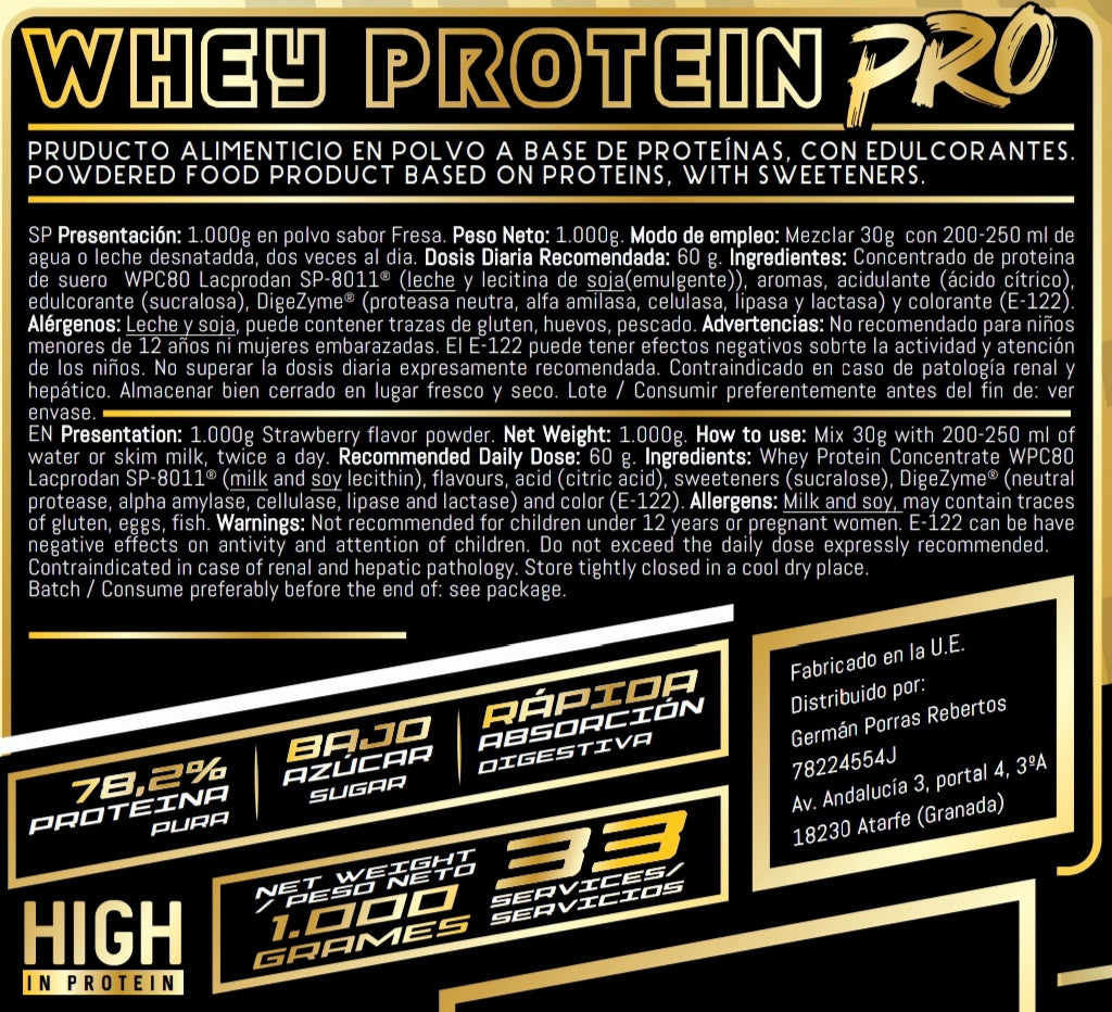 GP Nutrition Whey Protein LACPRODAN8011® + DIGEZYME® - Premium Whey with Digestive Enzymes