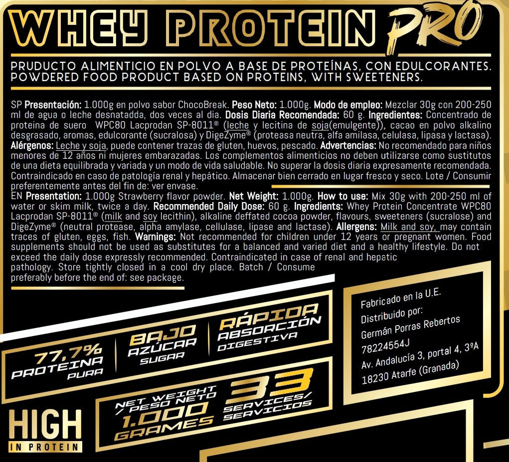 GP Nutrition Whey Protein LACPRODAN8011® + DIGEZYME® - Premium Whey with Digestive Enzymes