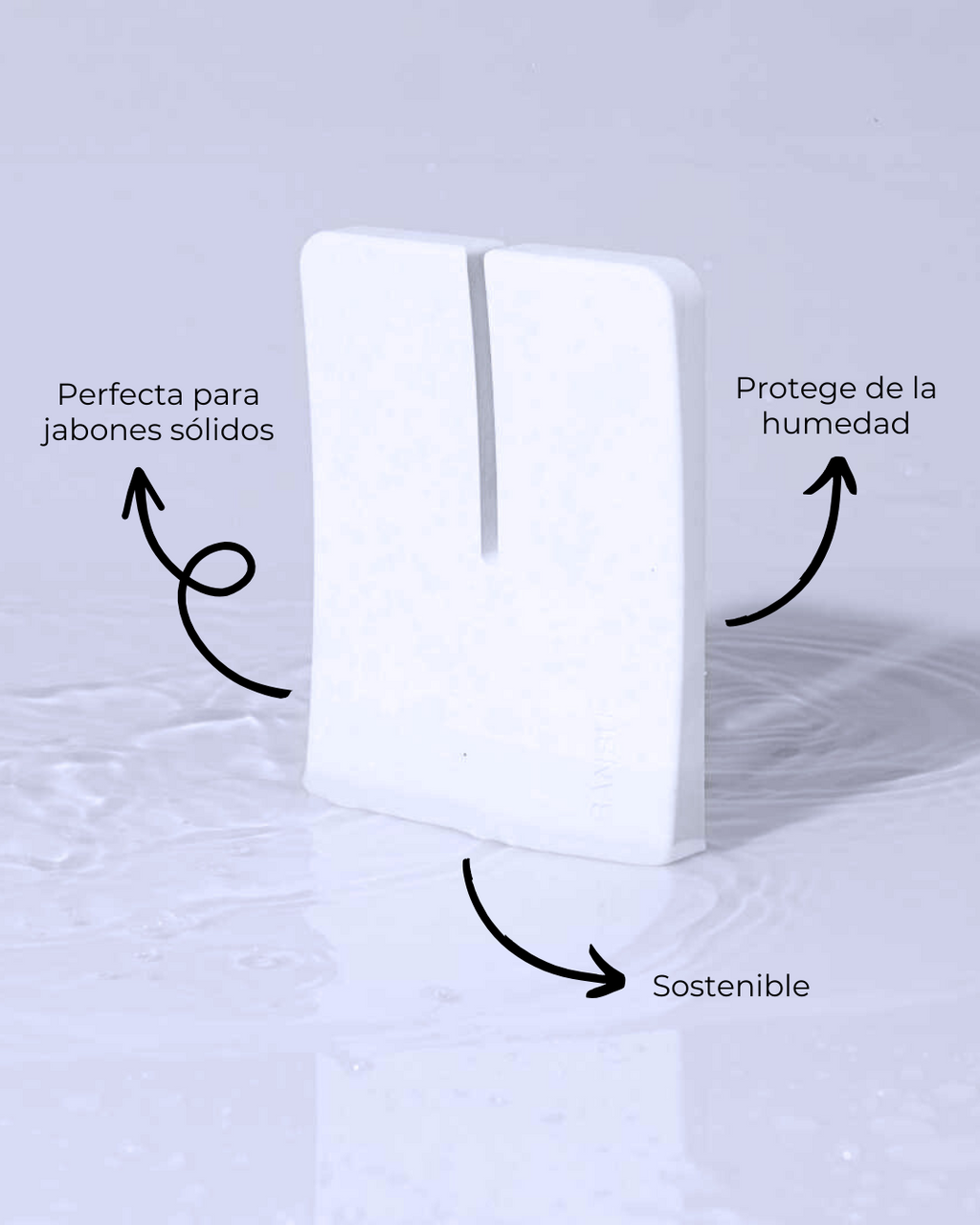 HOLLOW Small Soap Dish — Superabsorbent & Plastic-Free | 12x8.5x1.5cm