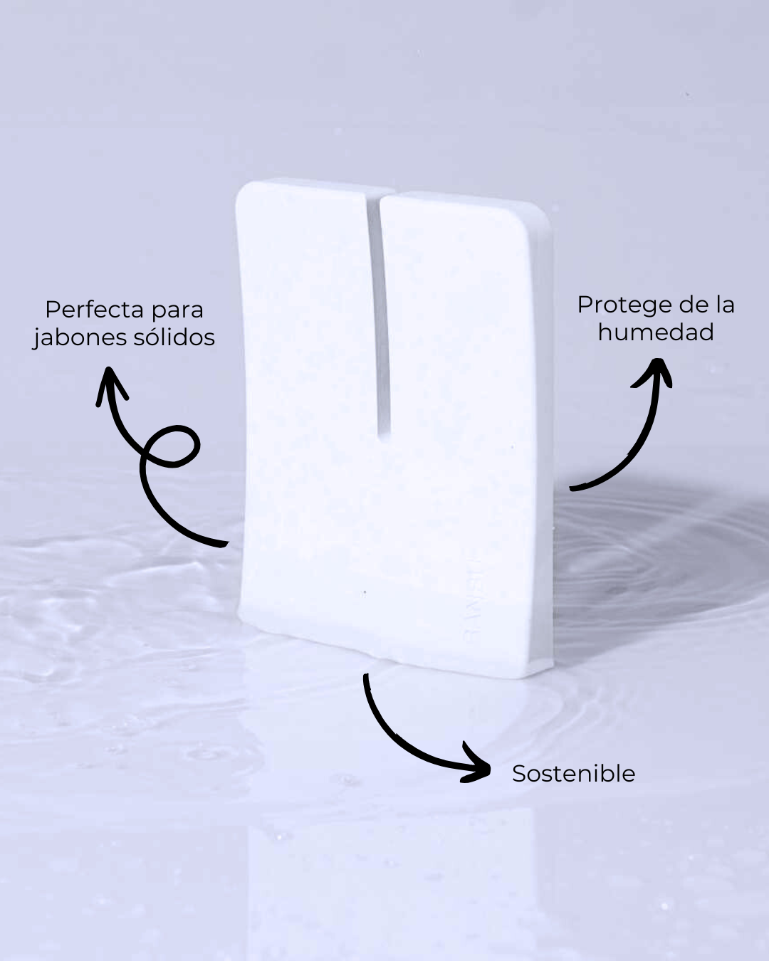 HOLLOW Small Soap Dish — Superabsorbent & Plastic-Free | 12x8.5x1.5cm