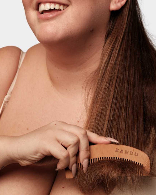 Bamboo Wood Comb — Anti-Frizz & Plastic-Free | Short Hair