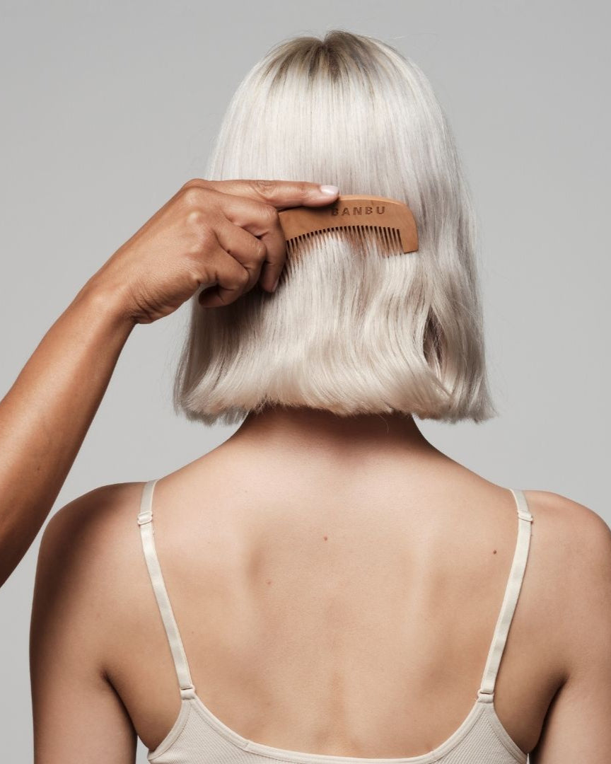 Bamboo Wood Comb — Anti-Frizz & Plastic-Free | Short Hair
