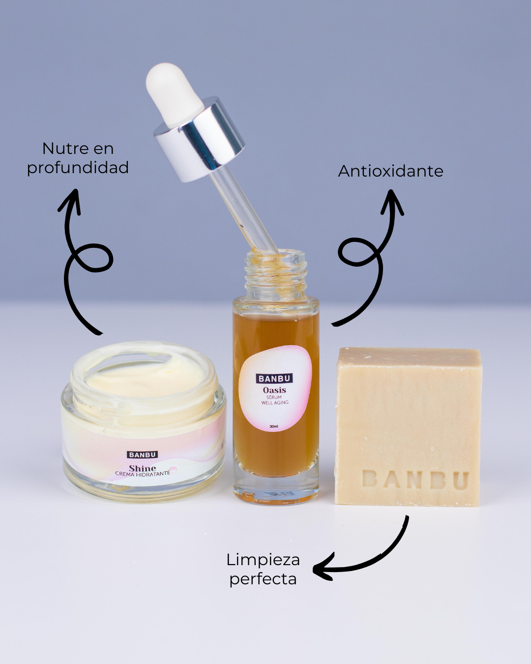 ECO Well Aging Medium Gesichts-Routine-Set — Trockene & Normale Haut (Mousse + Serum + Creme)