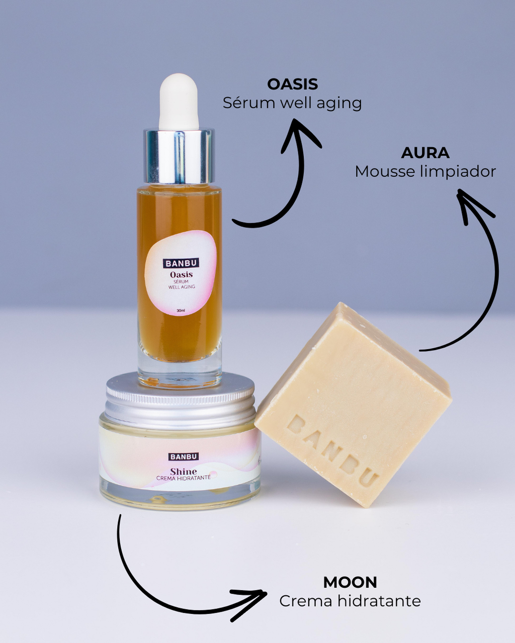 ECO Well Aging Medium Gesichts-Routine-Set — Trockene & Normale Haut (Mousse + Serum + Creme)