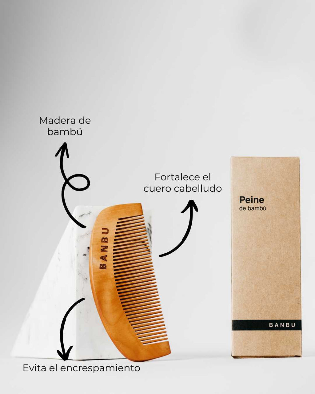 Bamboo Wood Comb — Anti-Frizz & Plastic-Free | Short Hair