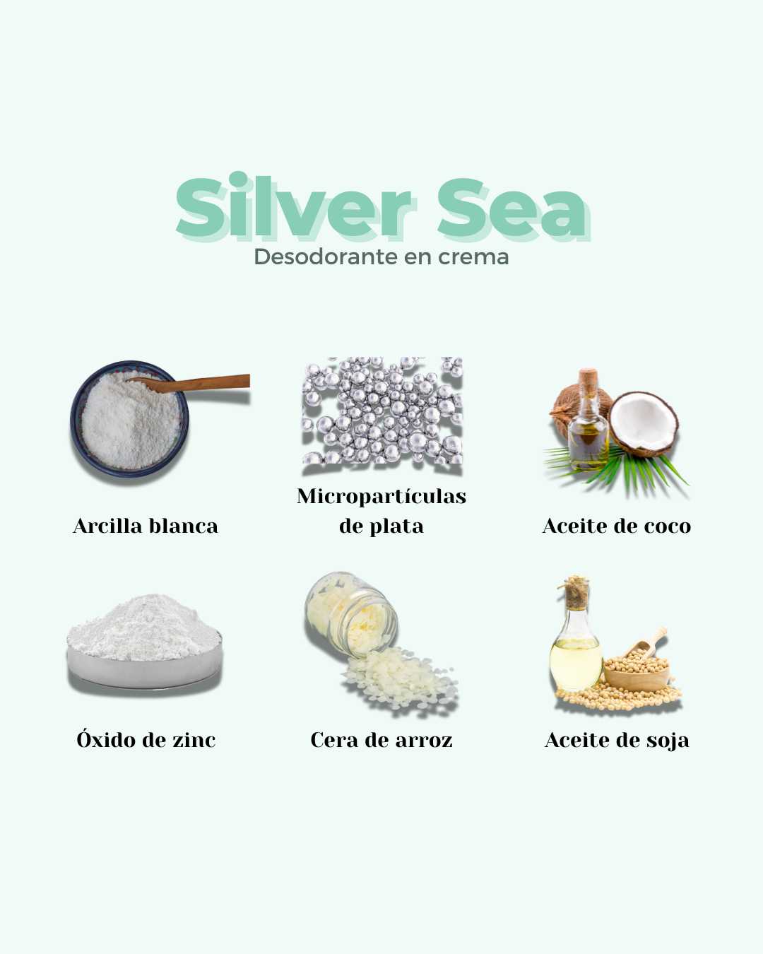 LIQUIDACIÓN — Desodorante en Crema Ecológico SILVER SEA Recambio — Piel Sensible 50ml