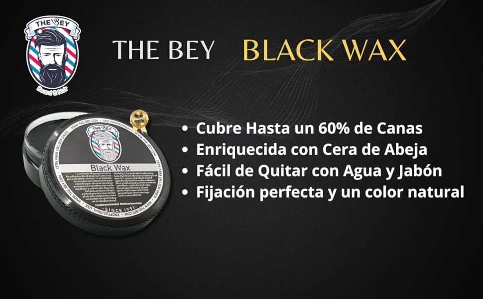 The Bey Black Wax – Temporary Colour Wax for Hair | Instant Grey Coverage