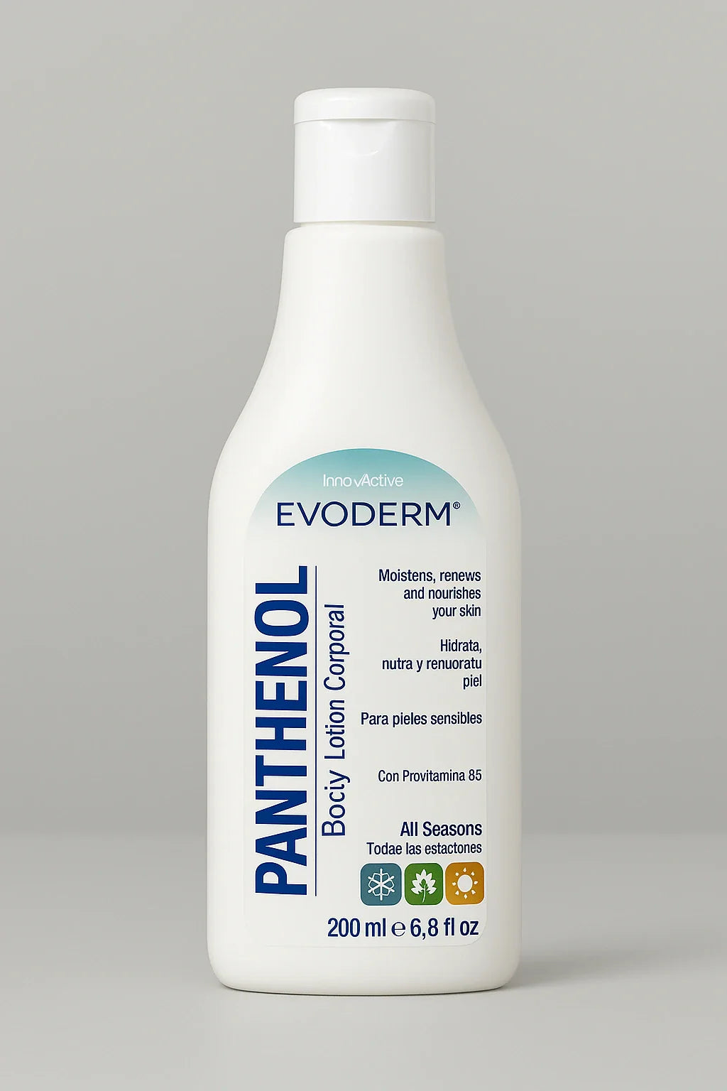 EVODERM Panthenol Loción Corporal 200ml — Hidratante para Piel Sensible con Provitamina B5