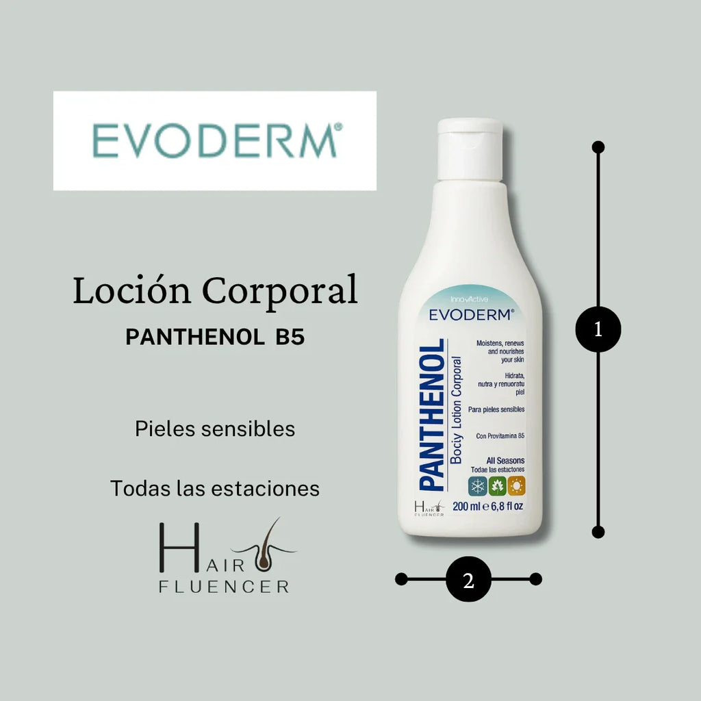 EVODERM Panthenol Loción Corporal 200ml — Hidratante para Piel Sensible con Provitamina B5