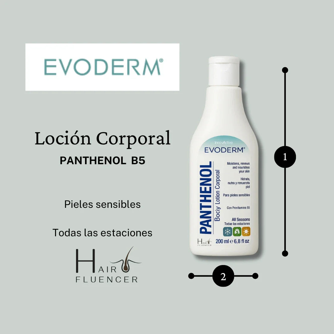 EVODERM Panthenol Loción Corporal 200ml — Hidratante para Piel Sensible con Provitamina B5